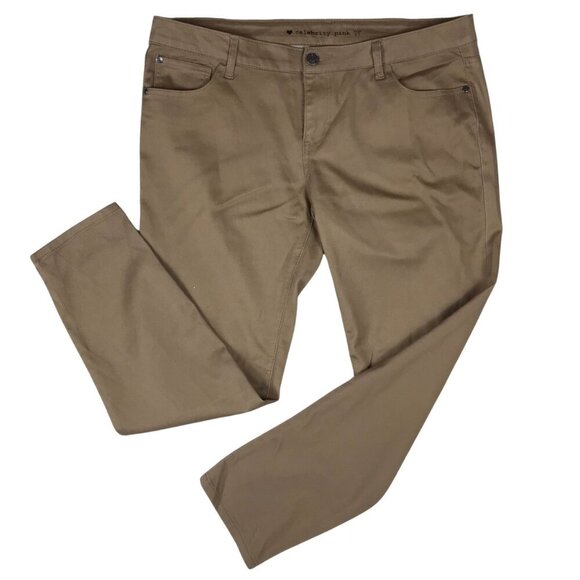 CELEBRITY PINK Beige Soft Skinny Pants Size 17 Short - Picture 1 of 8